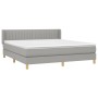 Boxspringbett mit hellgrauer Stoffmatratze 180x200 cm von vidaXL, Betten und Lattenroste - Ref: Foro24-3130449, Preis: 544,96...