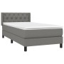 Cama box spring con colchón tela gris oscuro 80x200 cm de vidaXL, Camas y somieres - Ref: Foro24-3129906, Precio: 286,62 €, D...