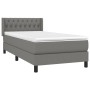 Box spring bed with dark gray fabric mattress 90x200 cm by vidaXL, Beds and slatted bases - Ref: Foro24-3129922, Price: 314,2...