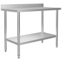 Kitchen work table with stainless steel shelf 120x60x120 cm by vidaXL, Restoration - Ref: Foro24-3054469, Price: 225,08 €, Di...