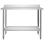 Kitchen work table with stainless steel shelf 120x60x120 cm by vidaXL, Restoration - Ref: Foro24-3054469, Price: 225,08 €, Di...