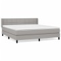 Cama box spring con colchón tela gris claro 160x200 cm de vidaXL, Camas y somieres - Ref: Foro24-3129721, Precio: 514,32 €, D...