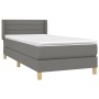 Cama box spring con colchón tela gris oscuro 90x200 cm de vidaXL, Camas y somieres - Ref: Foro24-3130322, Precio: 306,89 €, D...