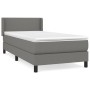 Cama box spring con colchón tela gris oscuro 80x200 cm de vidaXL, Camas y somieres - Ref: Foro24-3129506, Precio: 278,32 €, D...