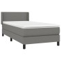 Cama box spring con colchón tela gris oscuro 80x200 cm de vidaXL, Camas y somieres - Ref: Foro24-3129506, Precio: 278,32 €, D...