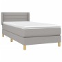 Cama box spring con colchón tela gris claro 100x200 cm de vidaXL, Camas y somieres - Ref: Foro24-3130329, Precio: 323,92 €, D...