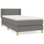 Cama box spring con colchón tela gris oscuro 80x200 cm de vidaXL, Camas y somieres - Ref: Foro24-3130066, Precio: 278,78 €, D...