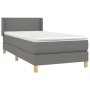 Cama box spring con colchón tela gris oscuro 80x200 cm de vidaXL, Camas y somieres - Ref: Foro24-3130066, Precio: 278,78 €, D...