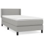 Cama box spring con colchón tela gris claro 90x190 cm de vidaXL, Camas y somieres - Ref: Foro24-3129513, Precio: 317,60 €, De...