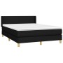 Cama box spring con colchón tela negro 140x190 cm de vidaXL, Camas y somieres - Ref: Foro24-3130107, Precio: 400,23 €, Descue...