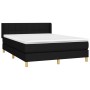 Box spring bed with black fabric mattress 140x190 cm by vidaXL, Beds and slatted bases - Ref: Foro24-3130267, Price: 400,82 €...