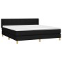 Cama box spring con colchón tela negro 180x200 cm de vidaXL, Camas y somieres - Ref: Foro24-3130291, Precio: 571,62 €, Descue...