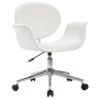 Silla de oficina giratoria de cuero sintético blanco de vidaXL, Sillas de oficina - Ref: Foro24-3054825, Precio: 160,10 €, De...