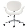 Silla de oficina giratoria de cuero sintético blanco de vidaXL, Sillas de oficina - Ref: Foro24-3054825, Precio: 160,10 €, De...