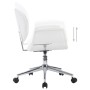 Silla de oficina giratoria de cuero sintético blanco de vidaXL, Sillas de oficina - Ref: Foro24-3054825, Precio: 160,10 €, De...