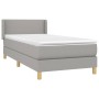 Box spring bed with light gray fabric mattress 90x200 cm by vidaXL, Beds and slatted bases - Ref: Foro24-3130081, Price: 317,...