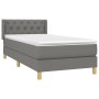 Cama box spring con colchón tela gris oscuro 80x200 cm de vidaXL, Camas y somieres - Ref: Foro24-3130466, Precio: 286,52 €, D...