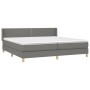 Cama box spring con colchón tela gris oscuro 200x200 cm de vidaXL, Camas y somieres - Ref: Foro24-3130218, Precio: 546,99 €, ...