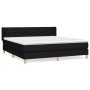 Box spring bed with black fabric mattress 180x200 cm by vidaXL, Beds and slatted bases - Ref: Foro24-3130531, Price: 590,92 €...