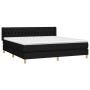 Box spring bed with black fabric mattress 180x200 cm by vidaXL, Beds and slatted bases - Ref: Foro24-3130531, Price: 590,92 €...