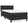 Box spring bed with black synthetic leather mattress 90x190 cm by vidaXL, Beds and slatted bases - Ref: Foro24-3130757, Price...