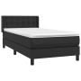 Box spring bed with black synthetic leather mattress 90x190 cm by vidaXL, Beds and slatted bases - Ref: Foro24-3130757, Price...