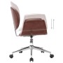 Silla de oficina giratoria de cuero sintético marrón de vidaXL, Sillas de oficina - Ref: Foro24-3054826, Precio: 166,48 €, De...