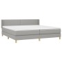 Box spring bed with light gray fabric mattress 200x200 cm by vidaXL, Beds and slatted bases - Ref: Foro24-3130217, Price: 568...