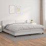 Box spring bed with white synthetic leather mattress 200x200 cm by vidaXL, Beds and slatted bases - Ref: Foro24-3130740, Pric...