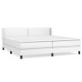 Box spring bed with white synthetic leather mattress 200x200 cm by vidaXL, Beds and slatted bases - Ref: Foro24-3130740, Pric...