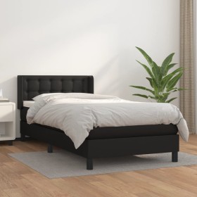 Cama box spring con colchón cuero sintético negro 100x200 cm de vidaXL, Camas y somieres - Ref: Foro24-3130763, Precio: 344,4...