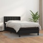 Box spring bed with black synthetic leather mattress 100x200 cm by vidaXL, Beds and slatted bases - Ref: Foro24-3130763, Pric...