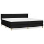 Box spring bed with black fabric mattress 200x200 cm by vidaXL, Beds and slatted bases - Ref: Foro24-3130139, Price: 529,99 €...