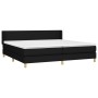 Box spring bed with black fabric mattress 200x200 cm by vidaXL, Beds and slatted bases - Ref: Foro24-3130139, Price: 529,99 €...