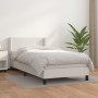 Box spring bed with white synthetic leather mattress 100x200 cm by vidaXL, Beds and slatted bases - Ref: Foro24-3130704, Pric...