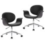 Swivel dining chairs 2 units black synthetic leather by vidaXL, dining chairs - Ref: Foro24-3054854, Price: 300,26 €, Discoun...