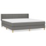 Box spring bed with dark gray fabric mattress 180x200 cm by vidaXL, Beds and slatted bases - Ref: Foro24-3130290, Price: 564,...