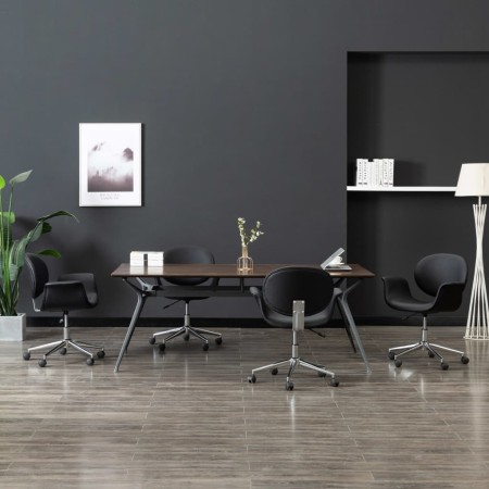 Swivel dining chairs 4 units black synthetic leather by vidaXL, dining chairs - Ref: Foro24-3054855, Price: 597,11 €, Discoun...