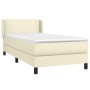 Cama box spring con colchón cuero sintético crema 80x200 cm de vidaXL, Camas y somieres - Ref: Foro24-3130687, Precio: 297,99...