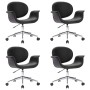 Swivel dining chairs 4 units black synthetic leather by vidaXL, dining chairs - Ref: Foro24-3054855, Price: 597,11 €, Discoun...