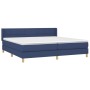 Box spring bed with blue fabric mattress 200x200 cm by vidaXL, Beds and slatted bases - Ref: Foro24-3130303, Price: 595,99 €,...