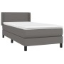 Cama box spring con colchón cuero sintético gris 90x200 cm de vidaXL, Camas y somieres - Ref: Foro24-3130641, Precio: 331,18 ...