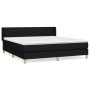 Cama box spring con colchón tela negro 180x200 cm de vidaXL, Camas y somieres - Ref: Foro24-3130451, Precio: 572,29 €, Descue...