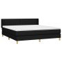 Cama box spring con colchón tela negro 180x200 cm de vidaXL, Camas y somieres - Ref: Foro24-3130451, Precio: 572,29 €, Descue...