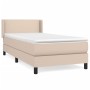 Box spring bed with cappuccino synthetic leather mattress 100x200cm by vidaXL, Beds and slatted bases - Ref: Foro24-3130708, ...