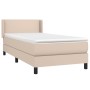 Box spring bed with cappuccino synthetic leather mattress 100x200cm by vidaXL, Beds and slatted bases - Ref: Foro24-3130708, ...