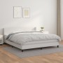 Cama box spring con colchón cuero sintético blanco 180x200 cm de vidaXL, Camas y somieres - Ref: Foro24-3130674, Precio: 598,...