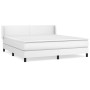 Box spring bed with white synthetic leather mattress 180x200 cm by vidaXL, Beds and slatted bases - Ref: Foro24-3130674, Pric...