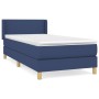 Box spring bed with blue fabric mattress 100x200 cm by vidaXL, Beds and slatted bases - Ref: Foro24-3130095, Price: 330,08 €,...