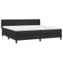 Box spring bed with black synthetic leather mattress 200x200 cm by vidaXL, Beds and slatted bases - Ref: Foro24-3130679, Pric...